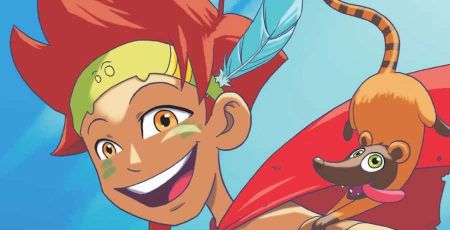 Tawö, un personnage de jeu mobile aux cheveux rouge et souriant