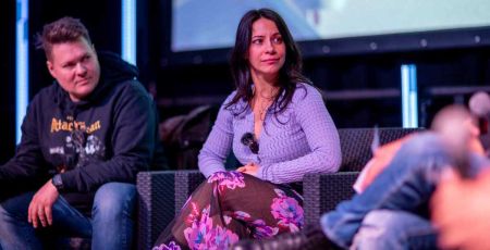Avec Adeline Chetail, comédienne de doublage du film au jeu vidéo