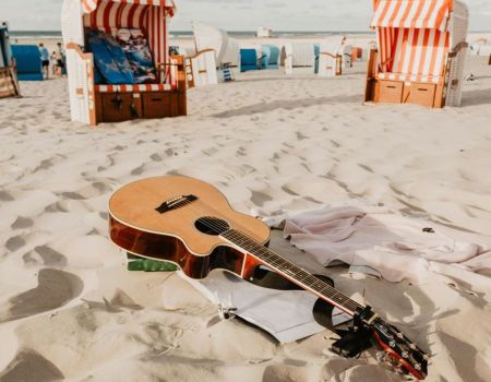 Beach guitar session with friends