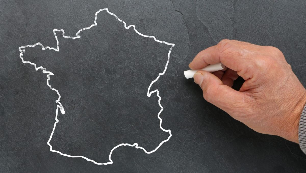 Carte de France sur ardoise