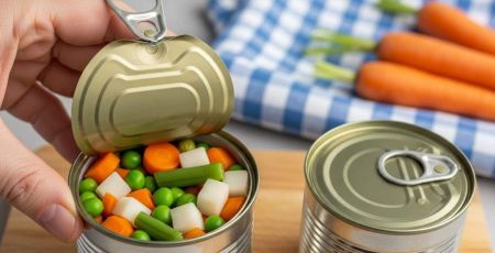 Boîte de conserve de macédoine de légumes