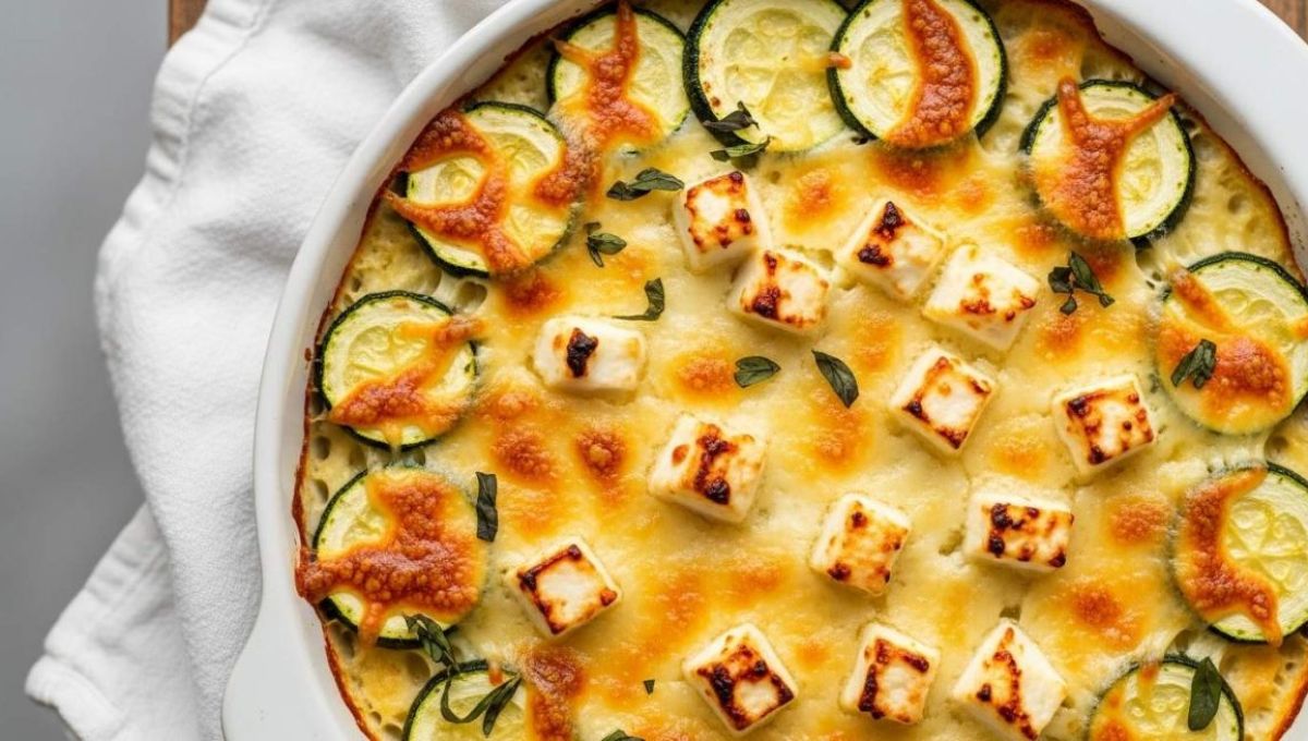 Gratin courgettes feta
