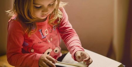 girl in pink sweatshirt