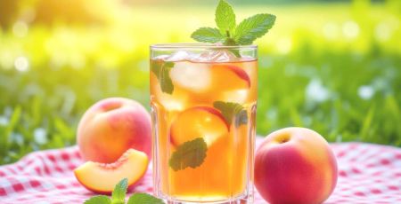 Ice tea pêche (thé glacé)