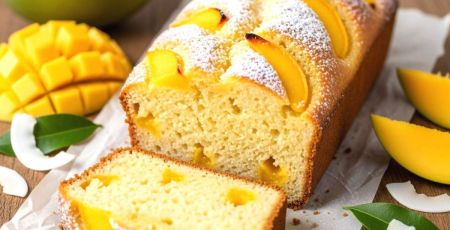 Gâteau mangue coco sans gluten