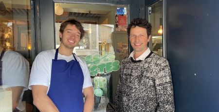 Jean Covillault et Vincent Justin (Nous Anti Gaspi), partenaire pour le restaurant Des Restes