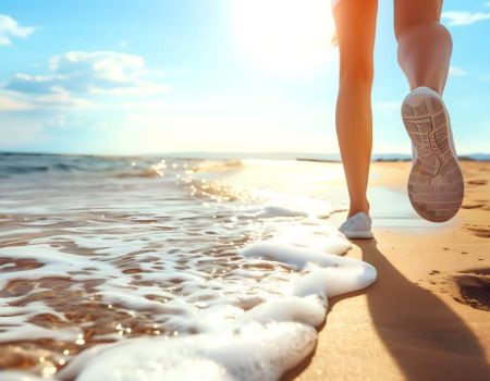 Jogging sur la plage