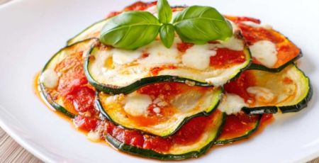 Courgette gratinée tomate-mozza