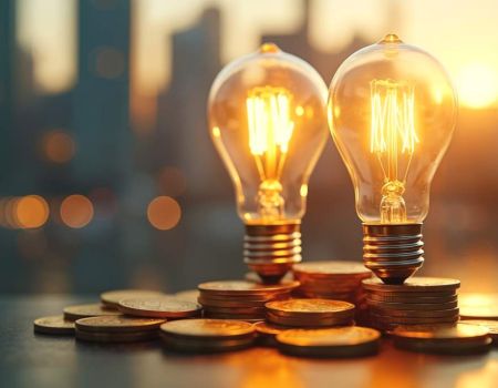 Ampoules allulmées sur lit de pièces - - crédit photo : Vadym via Adobe Stock