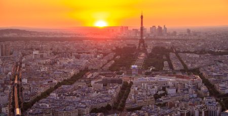 coucher de soleil sur Paris