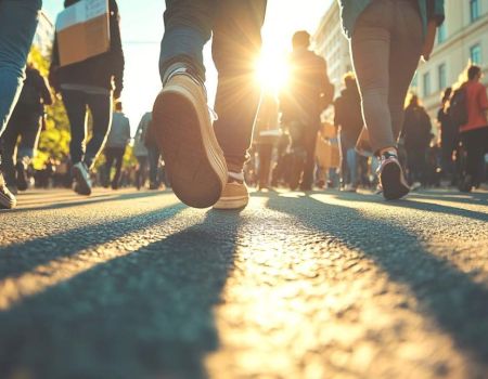 Pieds qui marchent en ville - crédit photo : El Media via Adobe Stock