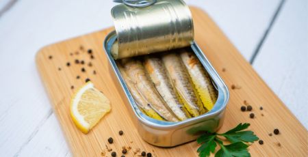 Bopite de sardines ouverte