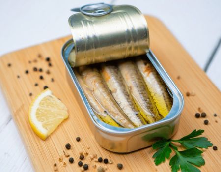 Bopite de sardines ouverte