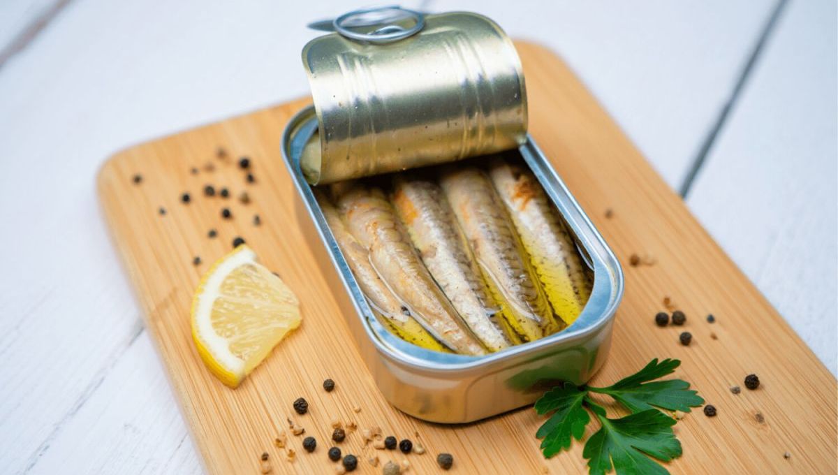 Bopite de sardines ouverte
