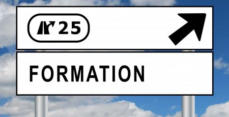 Panneau "FORMATION" (études travail continue stage alternance)