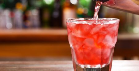 pouring cocktail