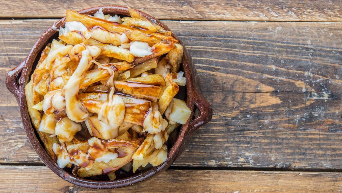Poutine typical street food  in Canada