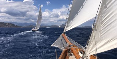 Les bateaux de la Corsica CLassic au large de Porto-Vecchio