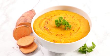 Velouté de patate douce au gingembre