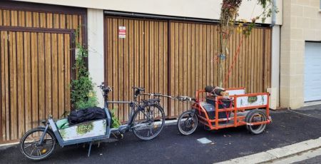 Le vélo cargo de Vert de terre paysage