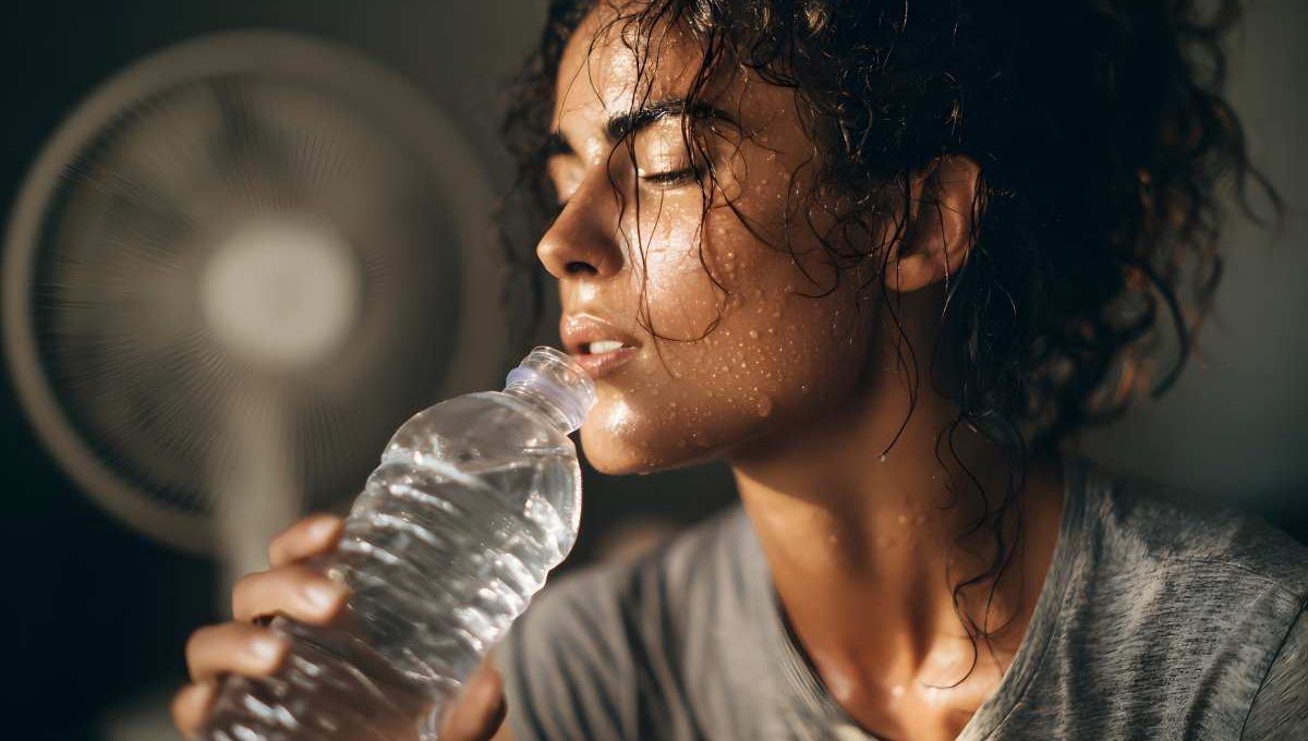 Femme qui boit de l'eau - crédit photo : TrubiAnna via Adobe Stock
